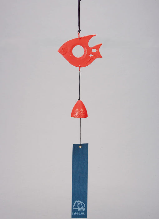 Iwachu Nambu Ironware Tropical Fish Wind Chime Gold Red 14cm Japan-Kiichin - The #1 Place for Japanese Goods in Your Hand!