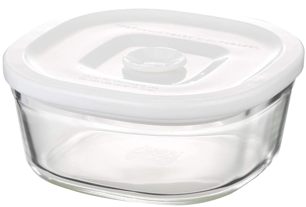 Iwaki Small Heat-Resistant Glass Airtight Container White 260ml Microwave Safe