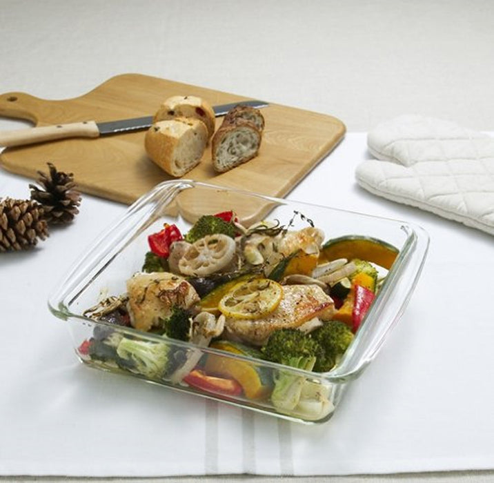 Iwaki Heat-Resistant Glass Cake Pan Baking Square 25.5x21x6 cm