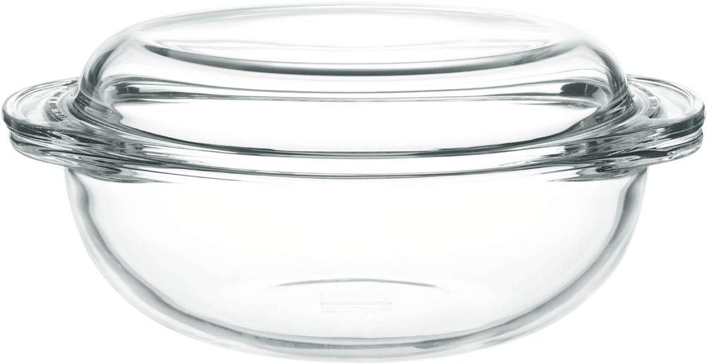 Iwaki Heat-Resistant Glass Casserole 1.5L Microwave Safe Stew Bowl