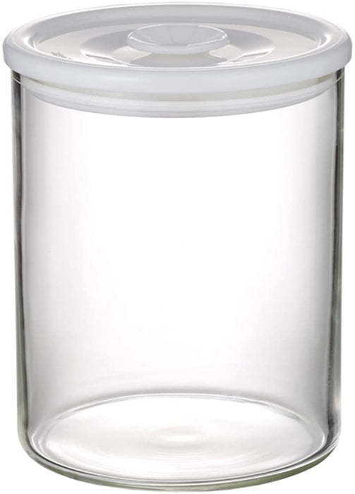 Iwaki 600ml Heat-Resistant Glass Container White Sealed Microwave-Safe