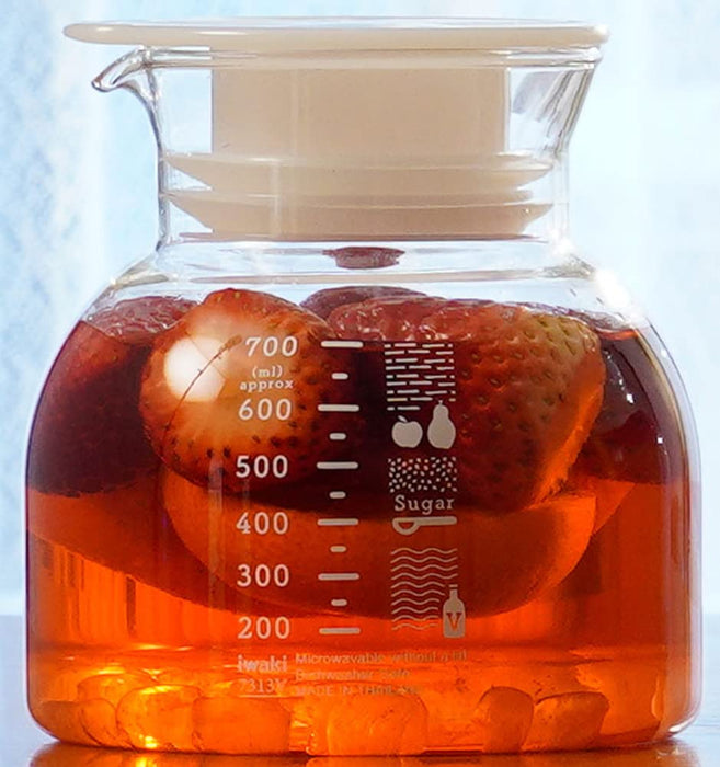 Iwaki Heat-Resistant Glass Vinegar and Fruit Container 750ml T7313V-W
