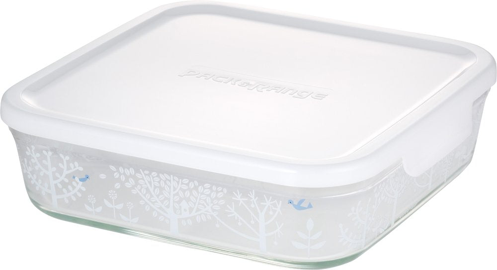 Iwaki Heat-Resistant Glass Storage Container Square Large 1.2L Microwave Safe