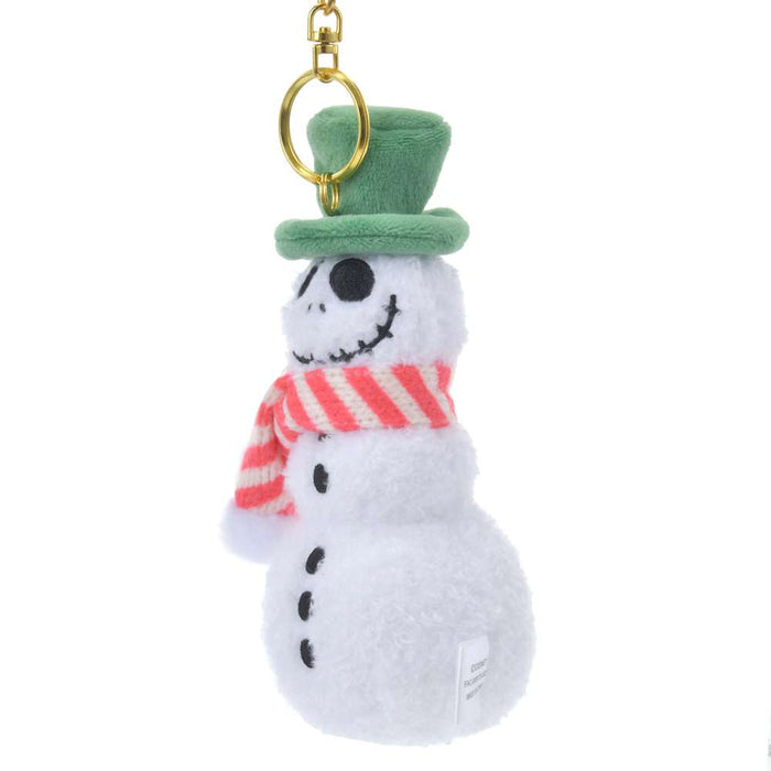 Japan Disney Store Jack Skellington Plush Keychain with Snowmen Theme