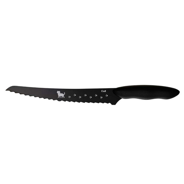 Kai Corporation Nyammy AB5804 Black Cat Bread Knife - Precision Cutting Tool