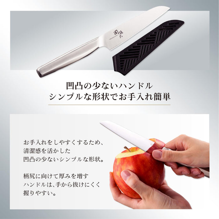 Kai Corporation Seki Magoroku Compact All Stainless Steel Knife with Sheath-Kiichin - The #1 Place for Japanese Goods in Your Hand!