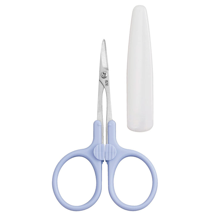 Kai Corporation Ecomono Makeup Scissors Curved Blades Caps Nose Hair Eyebrows