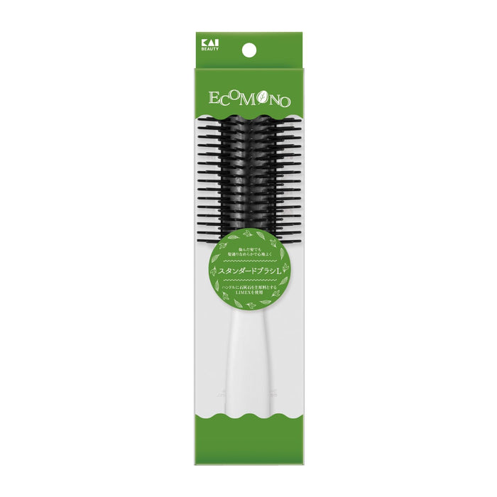 Kai Corporation Hair Brush Ecomono Standard L Limex Limestone Kq2101-Kiichin - The #1 Place for Japanese Goods in Your Hand!