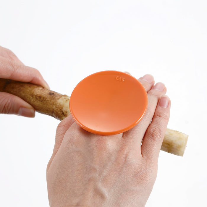 Kai Burdock Peeler with Potato Sprout Remover Orange Made in Japan