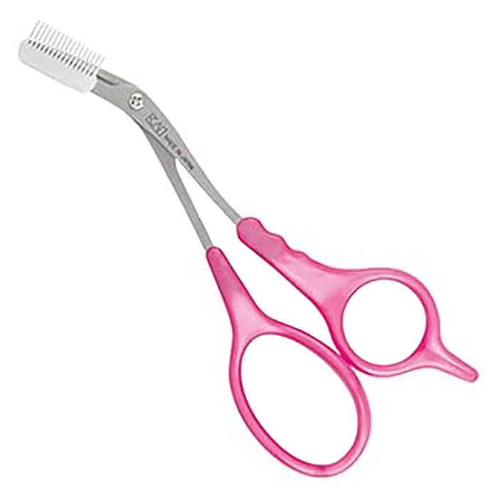 Kai Eyebrow Scissors with Comb Detachable Pink Compact 3D Shape Japan