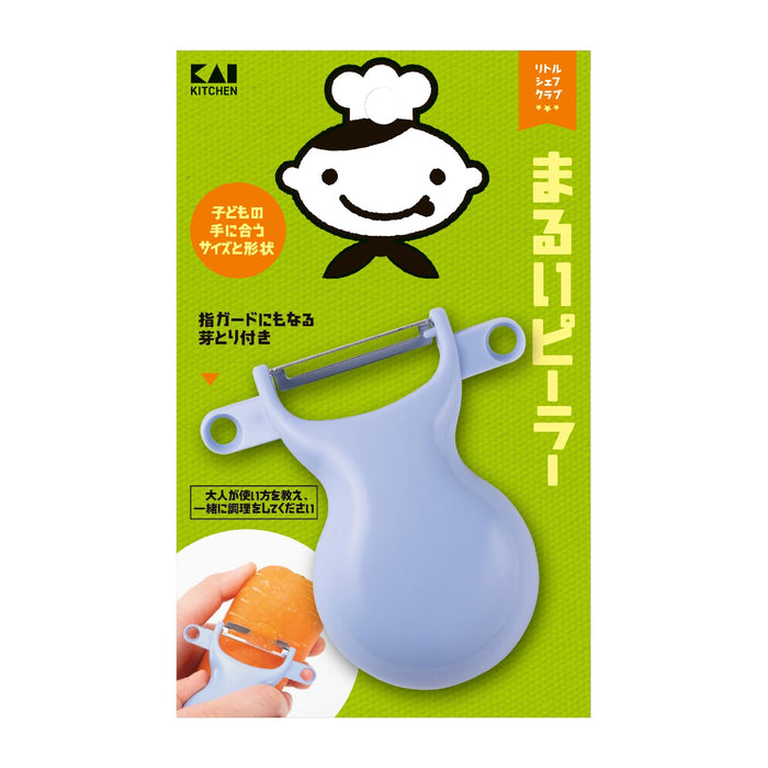Little Chef Kids' Blue Peeler with Sprout Remover by Kai Corporation