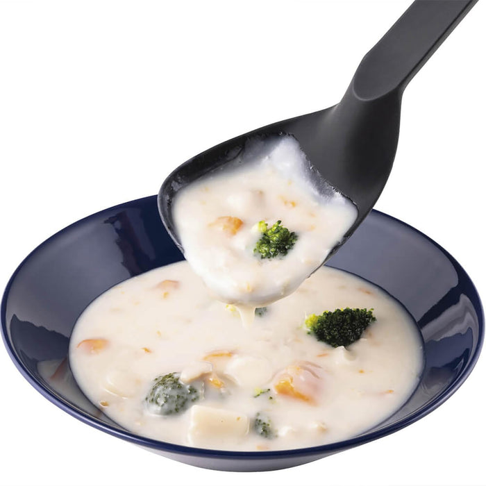 Kai Corporation Black Kasanaru Ladle Easy Clean Dishwasher Safe Stackable-Kiichin - The #1 Place for Japanese Goods in Your Hand!