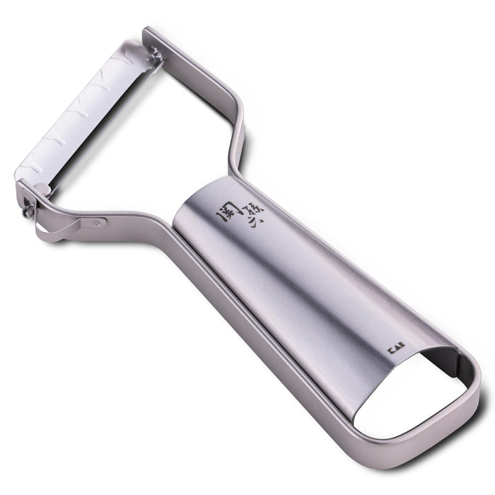 Kai Corporation Seki Magoroku Peeler - Sharp Angle Stainless Steel Dishwasher Safe-Kiichin - The #1 Place for Japanese Goods in Your Hand!
