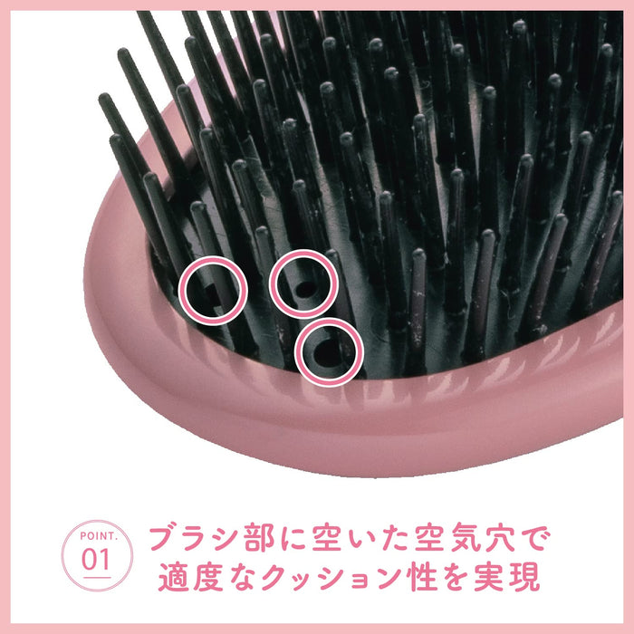 Kai Poly Hair Brush L with Negative Ions for Scalp Care and Styling
