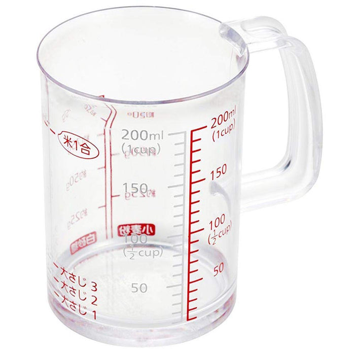Kai Corporation Heat Resistant Measuring Cup 200ml Pours Anywhere Made in Japan-Kiichin - The #1 Place for Japanese Goods in Your Hand!