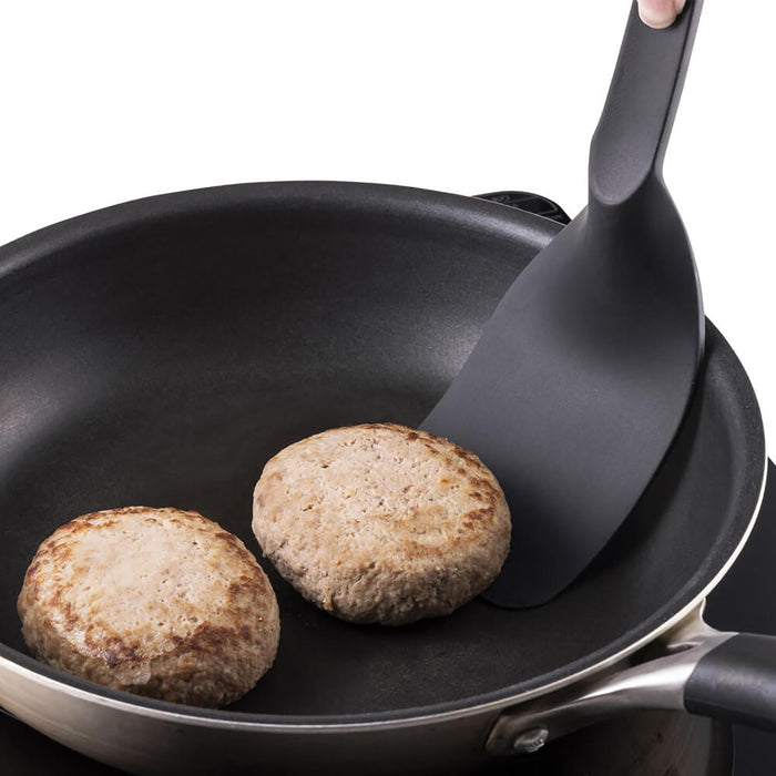 Kai Corporation Kasanaru De5776 Turner Black Dishwasher Safe Easy Clean Stackable-Kiichin - The #1 Place for Japanese Goods in Your Hand!