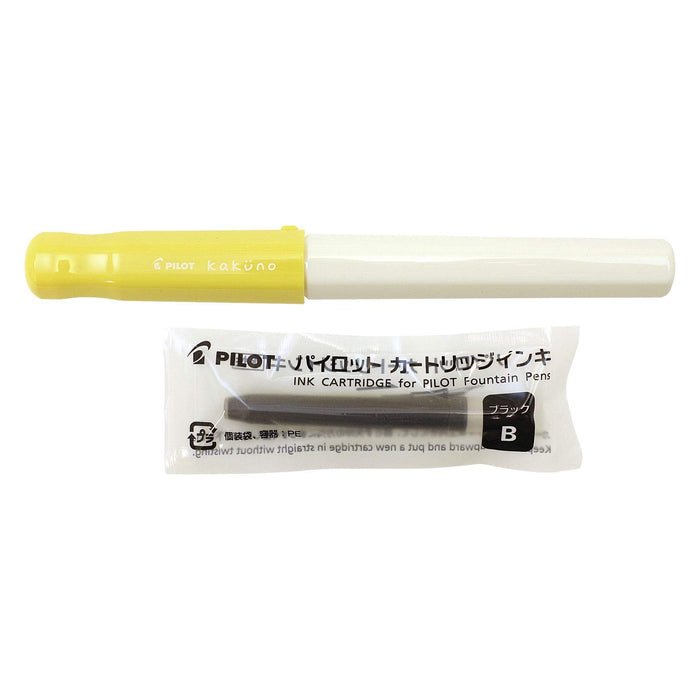 Pilot Kakuno Extra Fine Fountain Pen in Soft Yellow Fka-1Sr-Syef