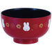 Kanesho Pottery Miffy Flower Red Soup Bowl 11.5cm Dishwasher Microwave Safe-Kiichin - The #1 Place for Japanese Goods in Your Hand!