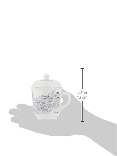 Kanesho Pottery Sanrio Happy Birthday Mug with Lid 260ml Choju Jinbutsu Giga-Kiichin - The #1 Place for Japanese Goods in Your Hand!