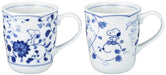 Kanesho Pottery Sunupi Indigo Arabesque Mug Set Gift Box Included-Kiichin - The #1 Place for Japanese Goods in Your Hand!