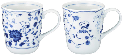 Kanesho Pottery Sunupi Indigo Arabesque Mug Set Gift Box Included-Kiichin - The #1 Place for Japanese Goods in Your Hand!