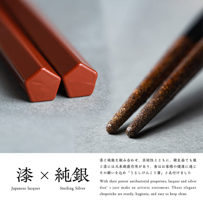 Kasyou Studio Kasyou Kobo Urushi Chopsticks Vermilion 21cm Gift Box-Kiichin - The #1 Place for Japanese Goods in Your Hand!