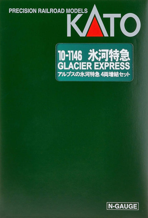 Kato N Gauge 4 節車廂附加件適用於阿爾卑斯冰川快車 10-1146 型鐵路客車