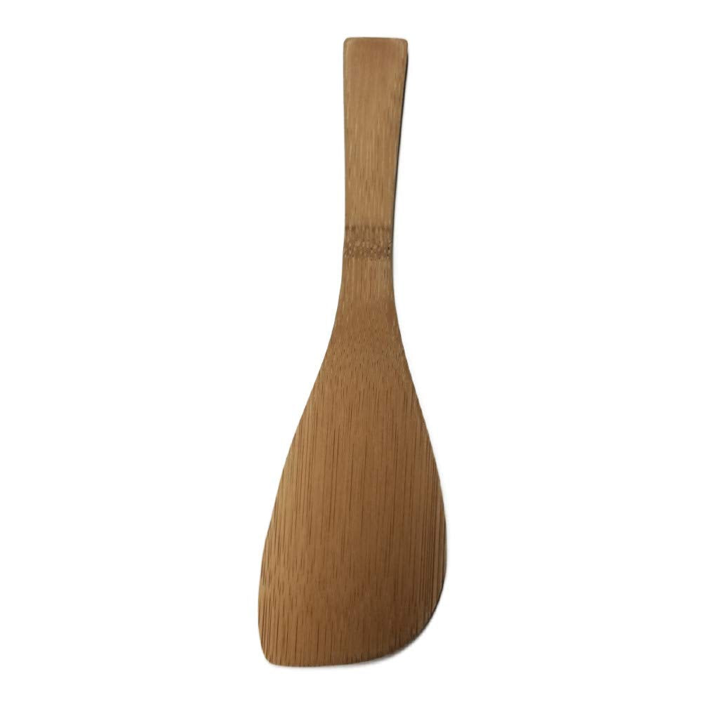 Kikusui Unpainted Soot Bamboo Rice Paddle Cut Japanese Design