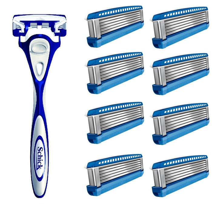 Schick Hydro 5 Men's Razor with 9 Replacement Blades and Large Capacity Holder