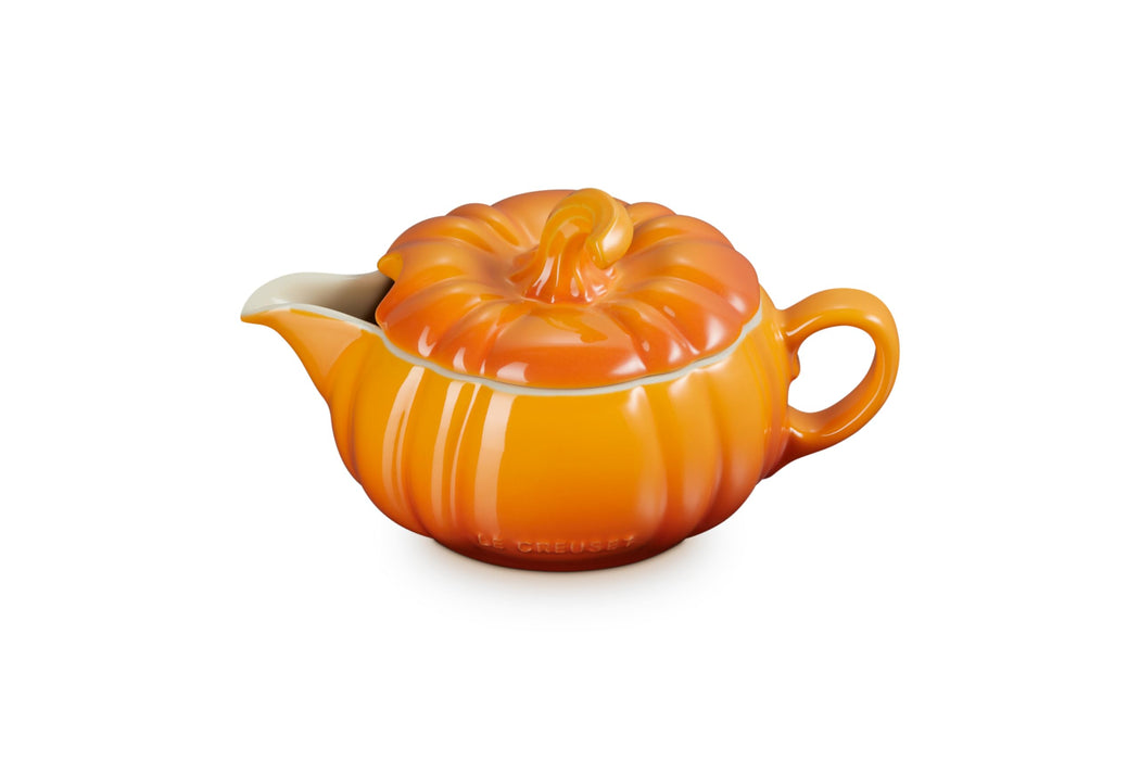 Le Creuset Pumpkin Gravy Boat 400ml Horse Chestnut Microwave Oven Safe