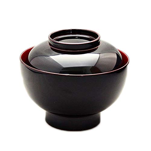 Karin Lacquerware Zoni Bowl With Lid Black Red Echizen 13Cm Made in Japan-Kiichin - The #1 Place for Japanese Goods in Your Hand!