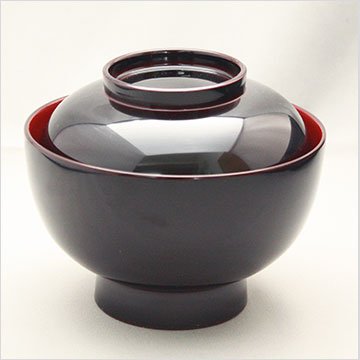 Karin Lacquerware Zoni Bowl With Lid Black Red Echizen 13Cm Made in Japan-Kiichin - The #1 Place for Japanese Goods in Your Hand!