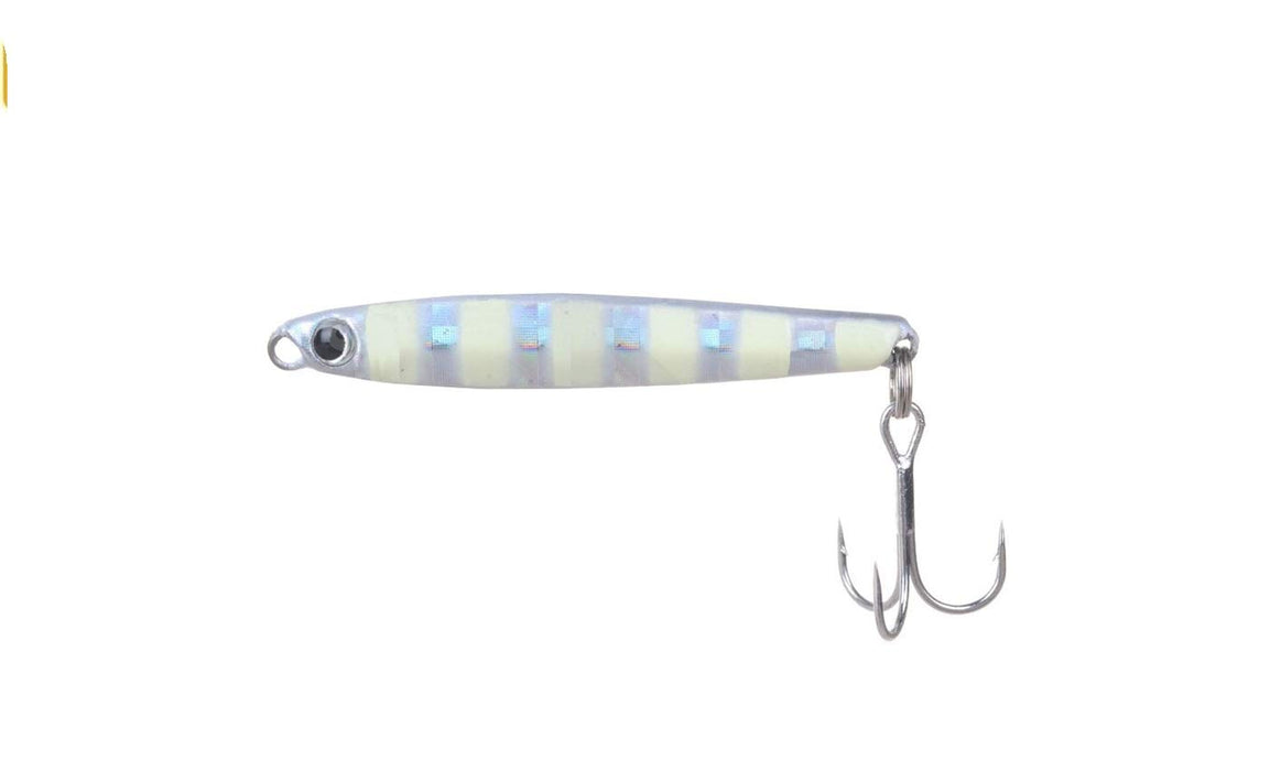 Major Craft Jigpara Micro Slim Lure 3G Zebra Glow - Ultra-Light Jigging Solution