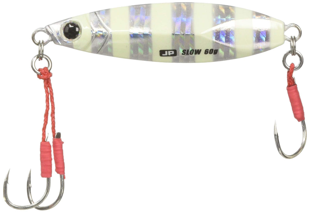 Major Craft Jigpara Shore Slow 30G Zebra Glow Lure - Quality Fishing Jig