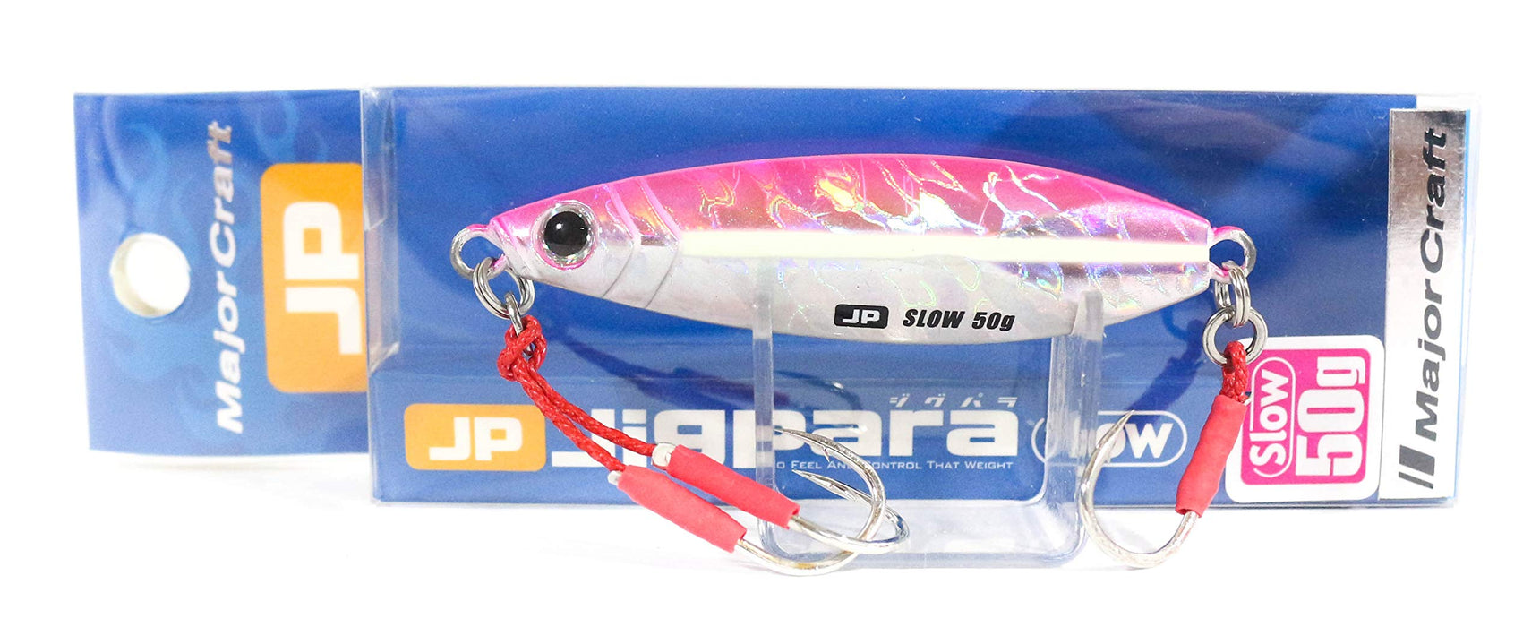 Major Craft Jigpara Slow Lure 50g Glow Pink #18 for Effective Fishing