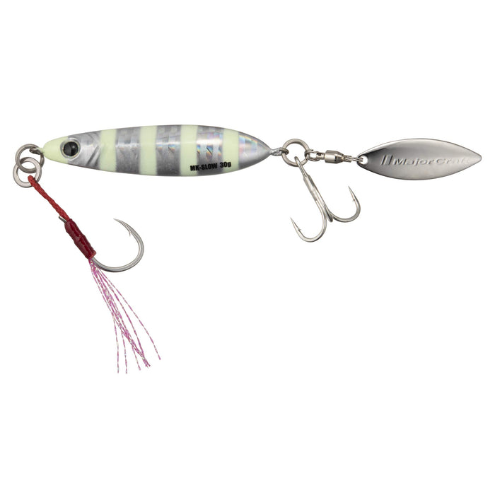 Major Craft Metal Jig Maki Slow 30G Zebra Glow Lure