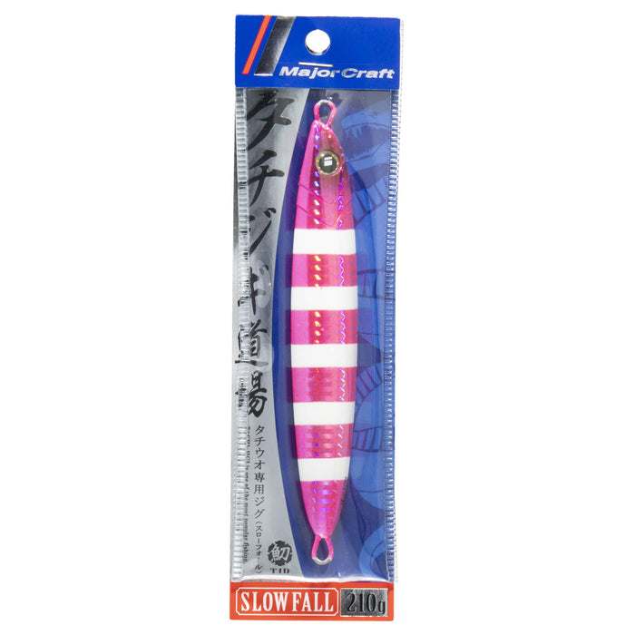 Major Craft Tachijigi Dojo Slow Fall Jig - Zebra Pink 210G Lure