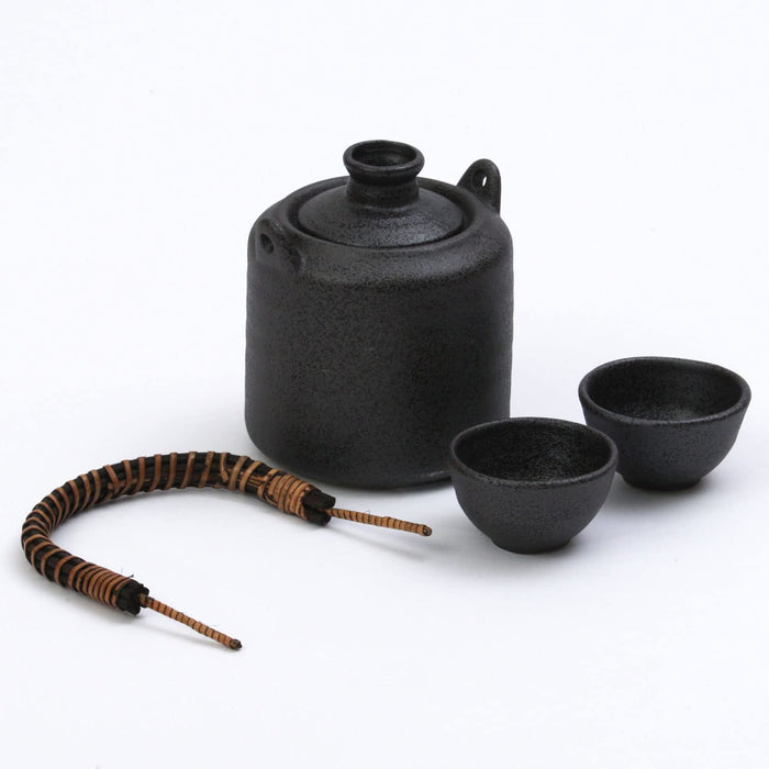 Manyoan Handheld Sake Warmer Cooler Set Smoked 51-54-43 Efficient Kit-Kiichin - The #1 Place for Japanese Goods in Your Hand!