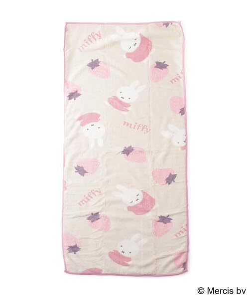 Marimocraft Quick Dry Face Towel Pink W100xH40cm Miffy Strawberry Chocolate-Kiichin - The #1 Place for Japanese Goods in Your Hand!