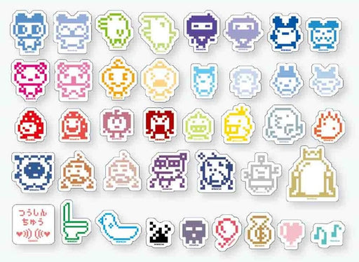 Marimocraft Tamagotchi Flake Sticker Blue Dot 44x47mm TMGC-015-Kiichin - The #1 Place for Japanese Goods in Your Hand!