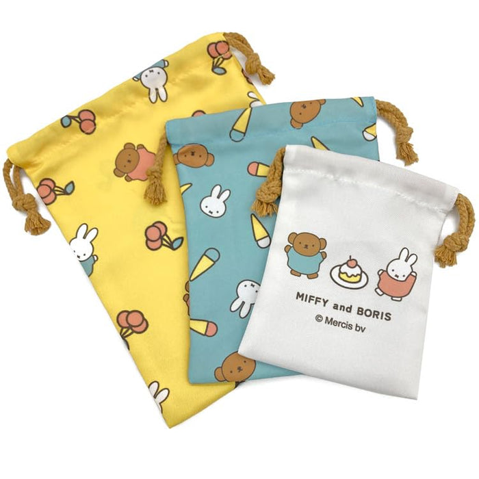 Marimocraft Miffy & Boris Sweets Patisserie Drawstring Bags Set W18xH23cm-Kiichin - The #1 Place for Japanese Goods in Your Hand!