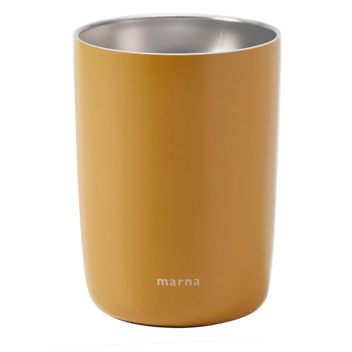 Marna Cocuri Sand Yellow 350ml 2-In-1 Vacuum Insulated Can Cooler Holder-Kiichin - The #1 Place for Japanese Goods in Your Hand!