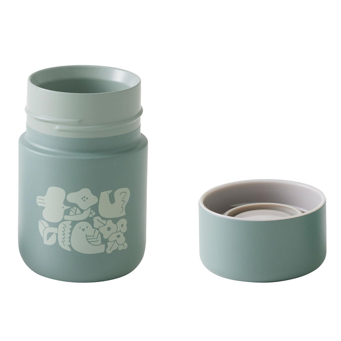 Marna Lotus Green 200Ml Double-Walled Vacuum Mug Bottle Insulates Hot/Cold-Kiichin - The #1 Place for Japanese Goods in Your Hand!