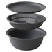 Marna 21Cm Heat-Resistant Dark Gray Colander Bowl Set with Tray-Kiichin - The #1 Place for Japanese Goods in Your Hand!