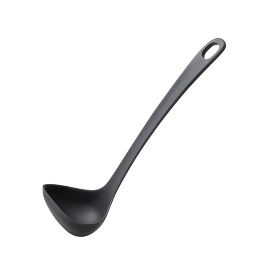 Marna Easy-Scoop Ladle S Clam Shape Silicone Kitchen Utensil Dark Gray-Kiichin - The #1 Place for Japanese Goods in Your Hand!