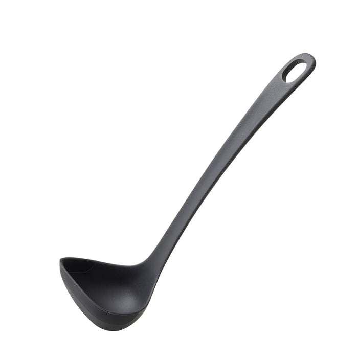 Marna Easy-Scoop Ladle S Clam Shape Silicone Kitchen Utensil Dark Gray-Kiichin - The #1 Place for Japanese Goods in Your Hand!