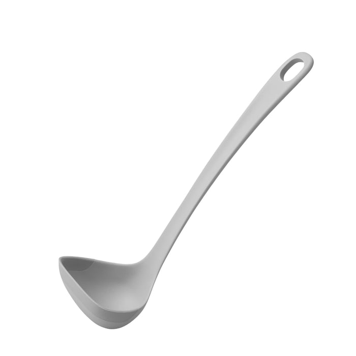 Marna Silicone Easy-To-Scoop Clam Shape Ladle S Gray Kitchen Utensil-Kiichin - The #1 Place for Japanese Goods in Your Hand!