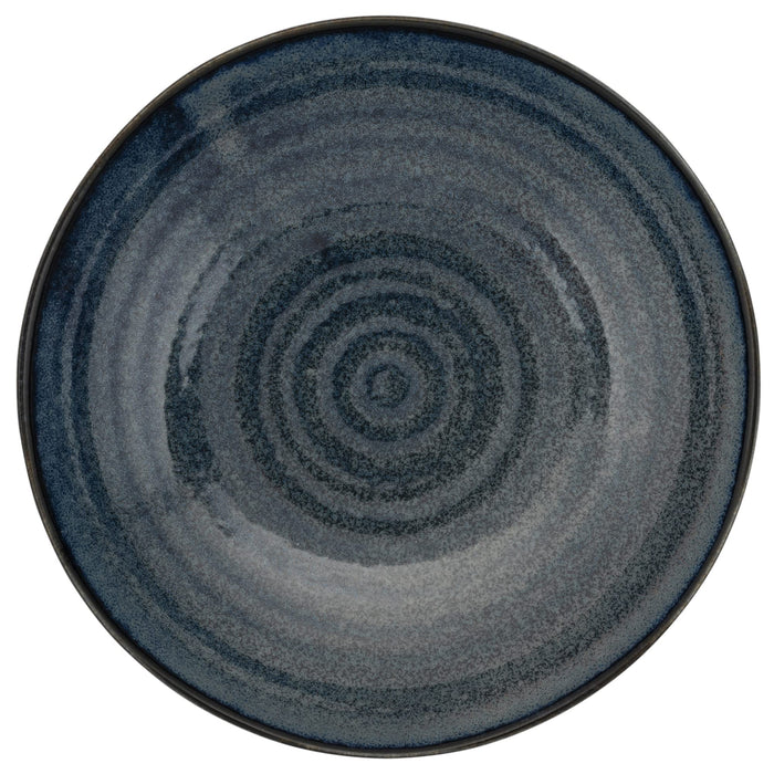 Ichikyu Navy Mino Ware 21cm Deep Dish Microwave Dishwasher Safe Japan Made-Kiichin - The #1 Place for Japanese Goods in Your Hand!