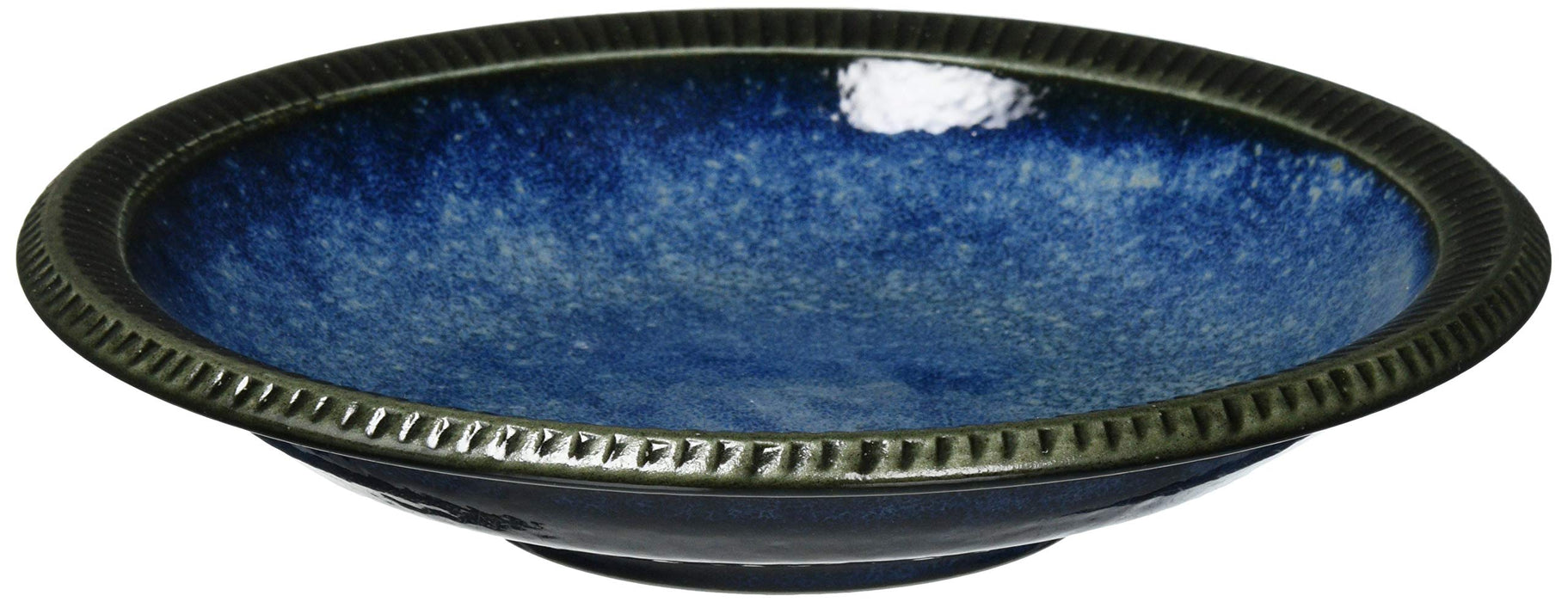 Ichikyu Mino Ware Deep Sea Blue Pasta and Curry Plate 21cm Japan Made-Kiichin - The #1 Place for Japanese Goods in Your Hand!