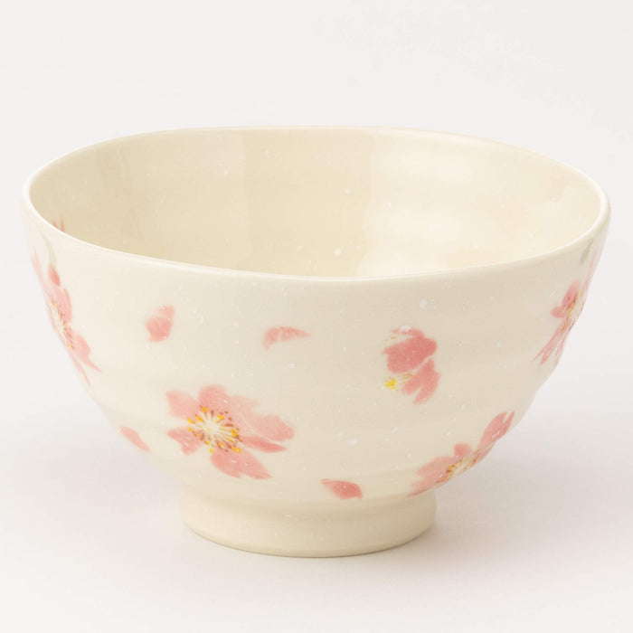 Casual Life Kakuni Mino Ware Sakura No Mai Pink Rice Bowl W20059-Kiichin - The #1 Place for Japanese Goods in Your Hand!